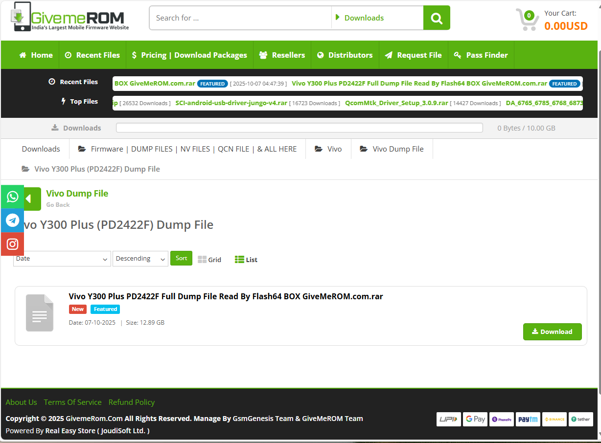 Vivo Y300 Plus PD2422F Dump File Download (Latest 2025) – Full Setup & Repair Guide by GsmRadix & GiveMeROM