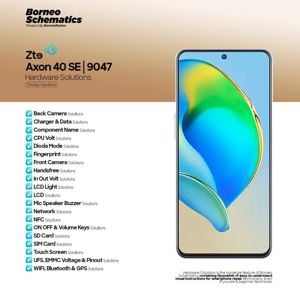 ZTE Axon 40 SE Hardware Solution – Borneo Schematics Today Update October 6 2025