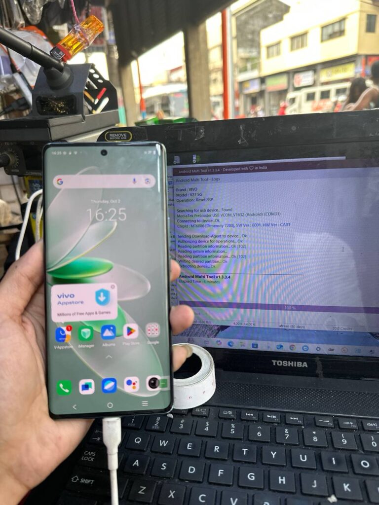 Vivo V27 5G successfully unlocked using AMT Software