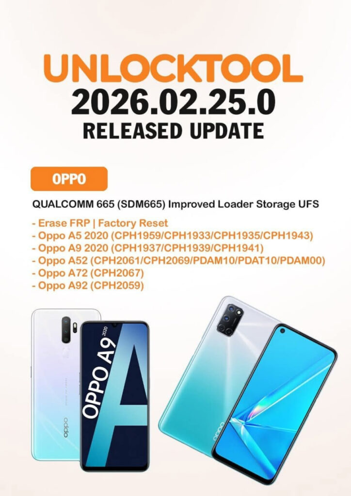 UnlockTool 2026 OPPO SDM665 UFS FRP Unlock Update