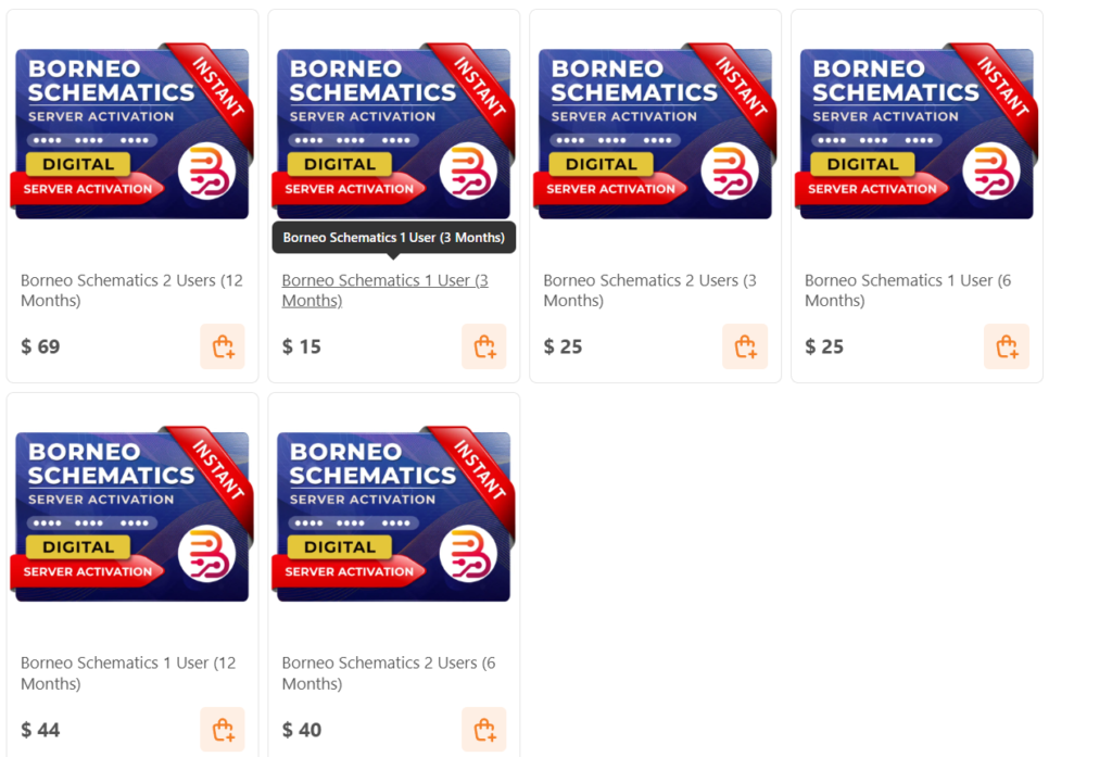 Borneo Schematics 2 Users 12 Months Activation Code