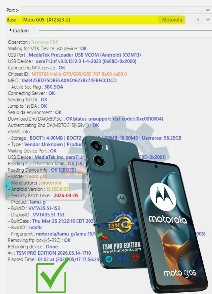 Moto G05 FRP Unlock – Full XT2523-2 FRP Bypass Guide for Android 15